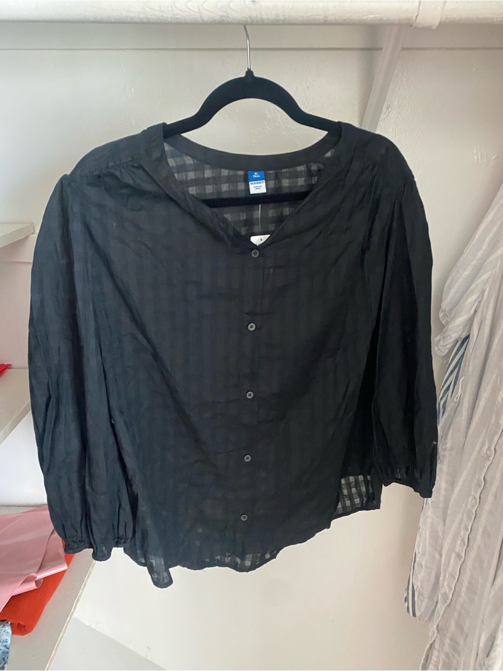 Black Button-Front Top - Picture 5 of 5